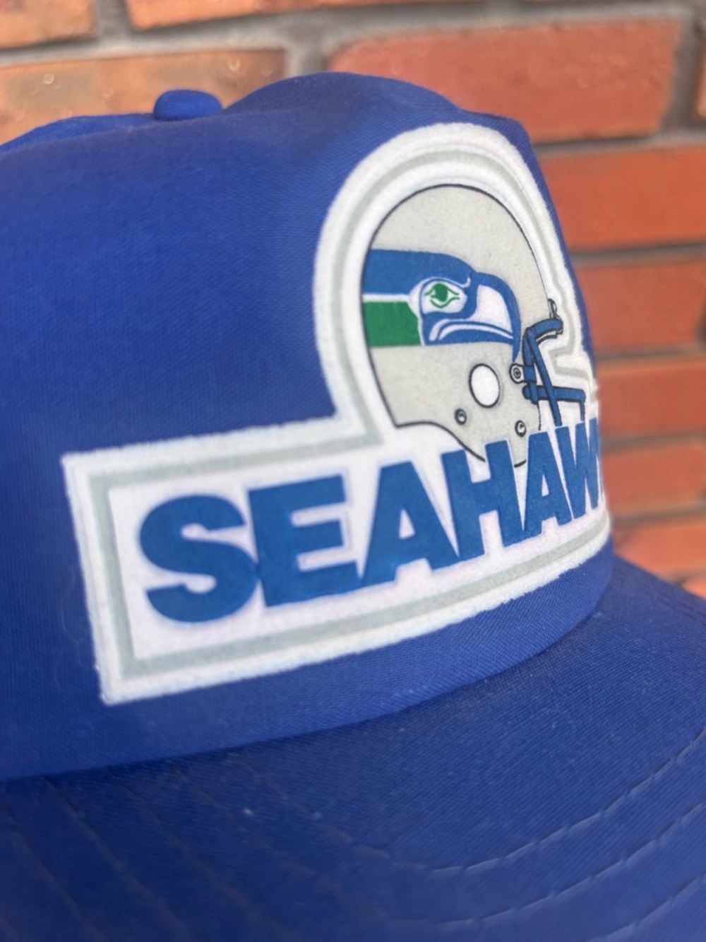Vintage Seattle Seahawks Blue Embroidered NFL Snapback Hat